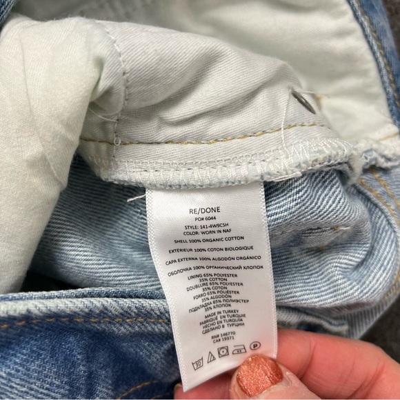 NWT Re/Done 90’s Comfy Organic Cotton Denim Jean Shorts Size 25 - Picture 9 of 15